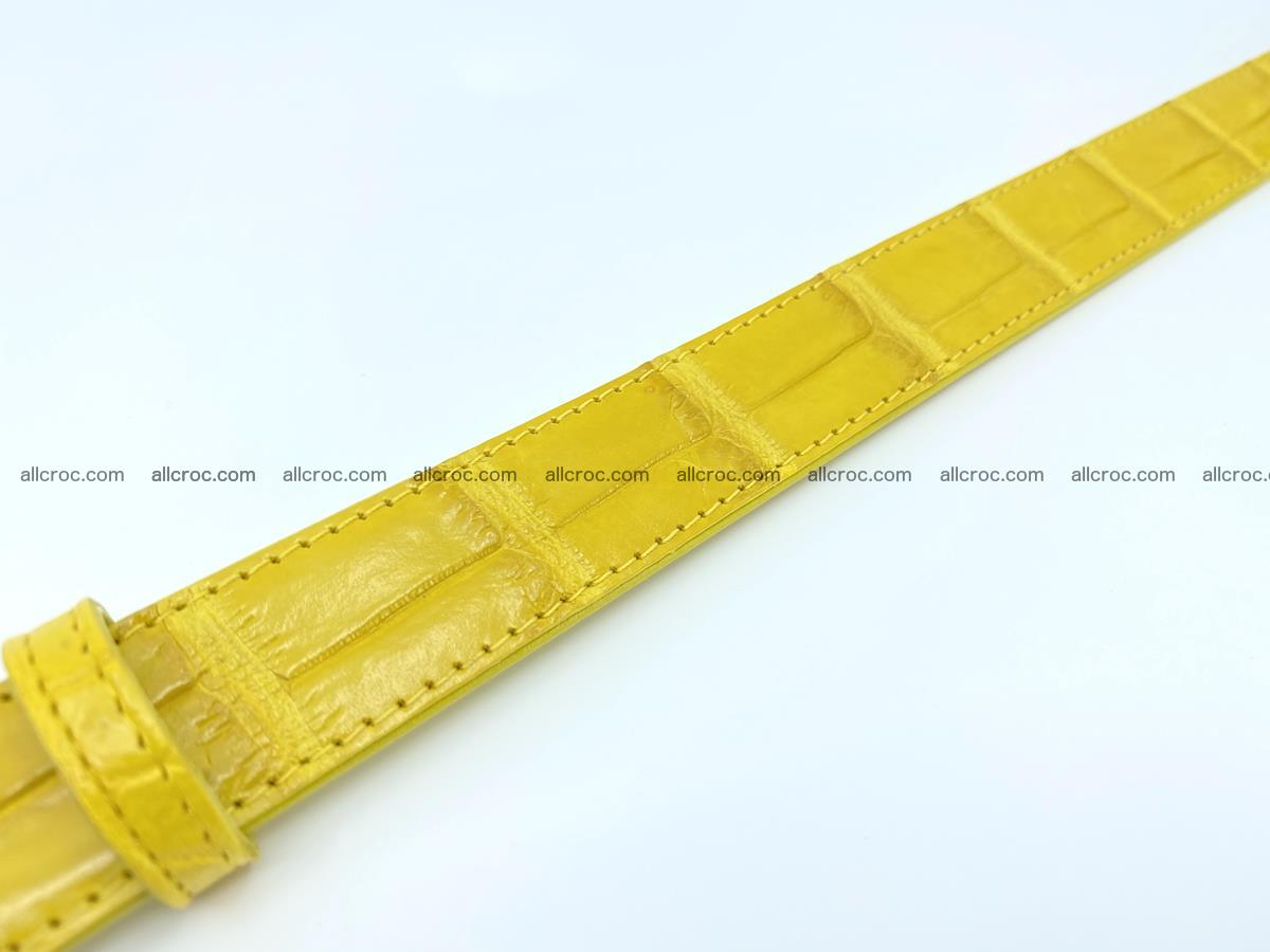 Handcrafted crocodile skin belt for women 858 Foto 4