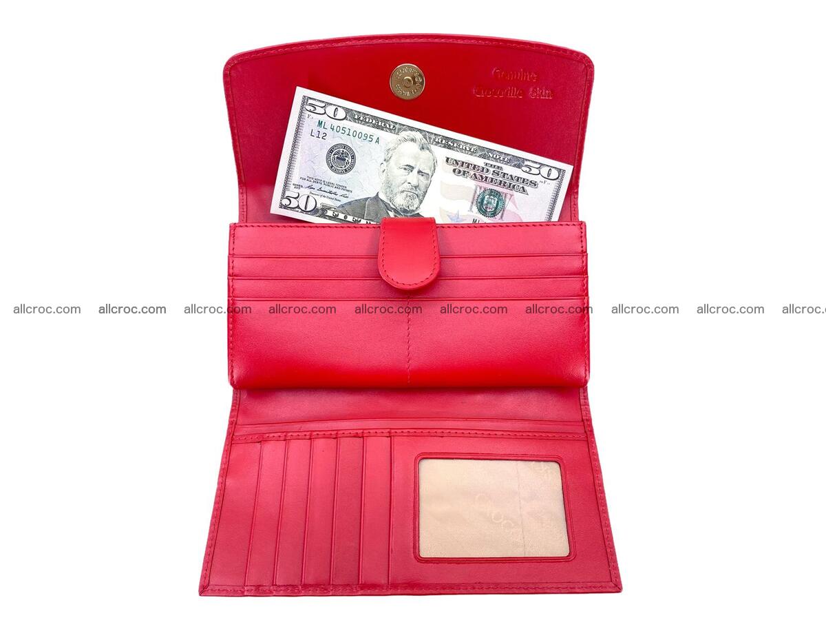 Handcrafted women’s crocodile skin wallet 1766 Foto 5