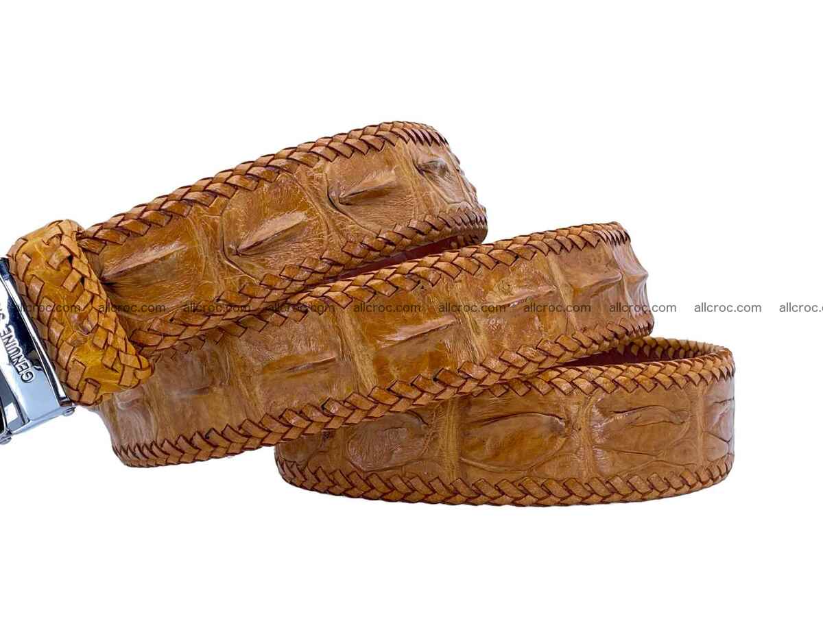 Handmade braided hornback genuine crocodile belt 2266 Foto 1