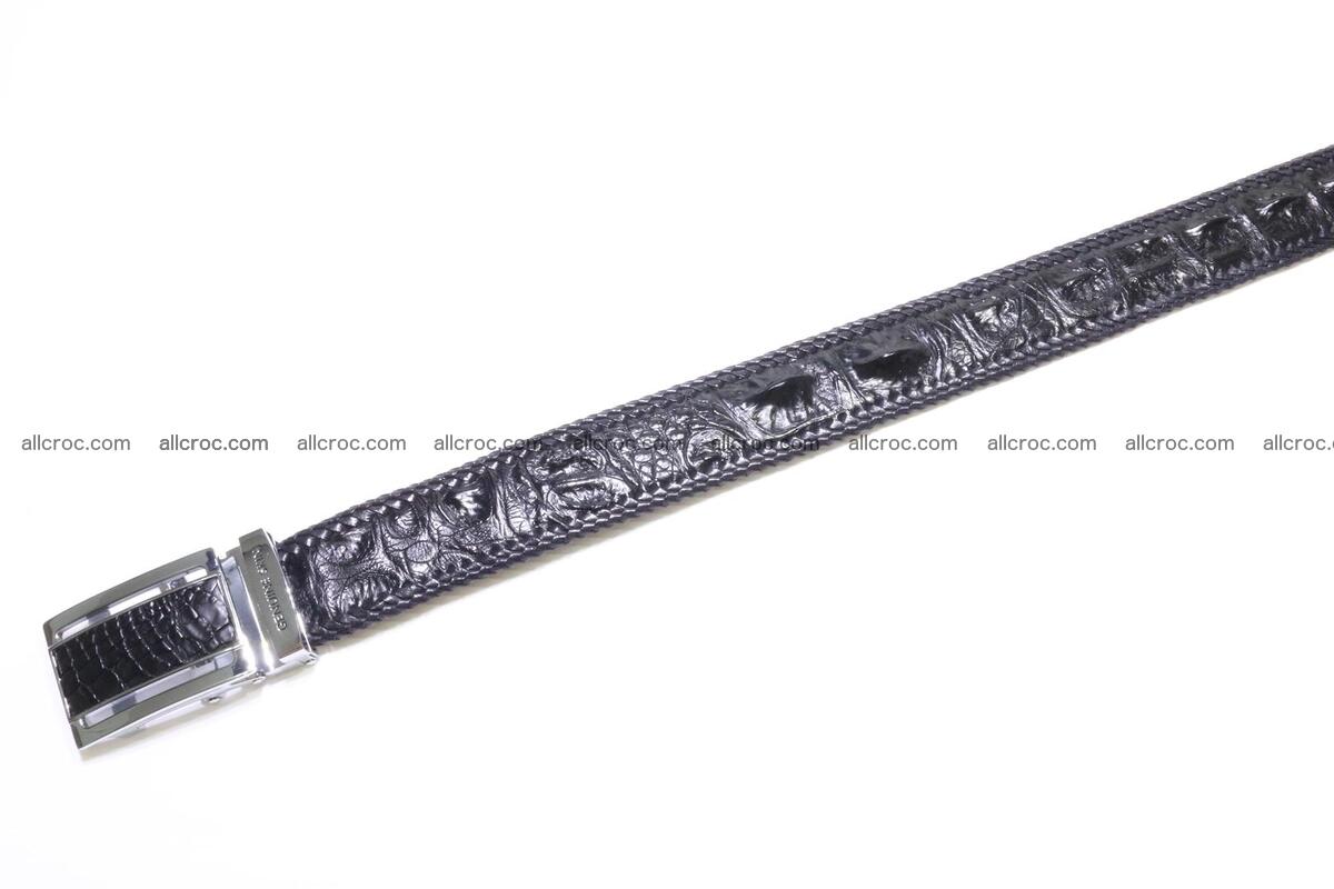Handmade braided hornback genuine crocodile belt 012 Foto 2