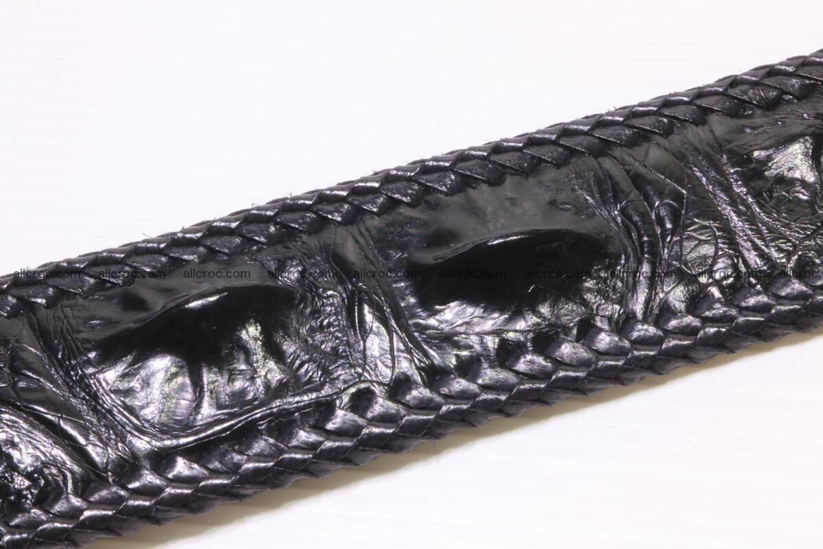 Handmade braided hornback genuine crocodile belt 012 Foto 4