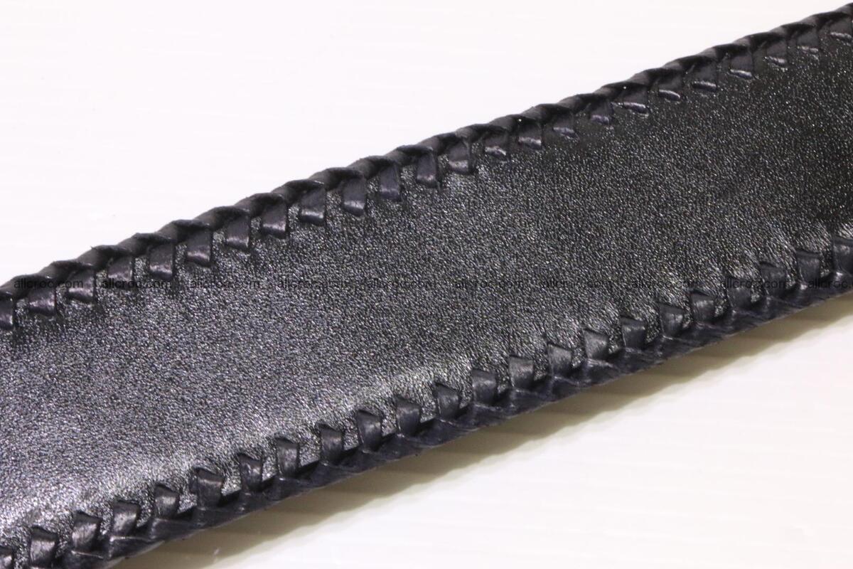 Handmade braided hornback genuine crocodile belt 012 Foto 5