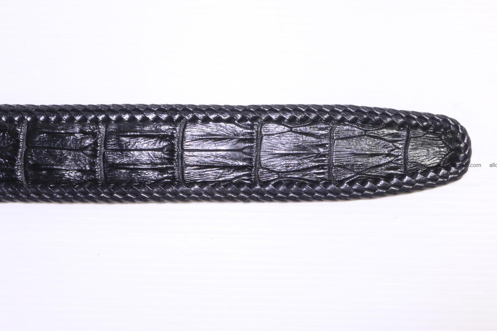 Handmade braided hornback genuine crocodile belt 012 Foto 6