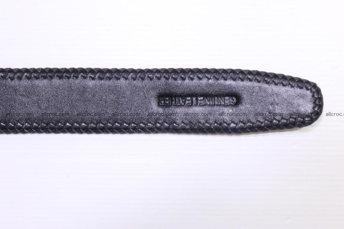 Handmade braided hornback genuine crocodile belt 012 Foto 7