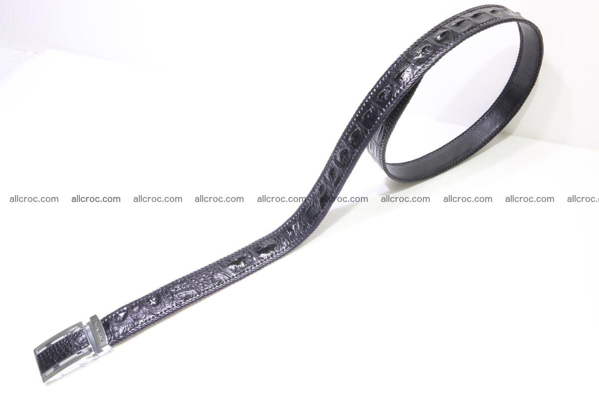 Handmade braided hornback genuine crocodile belt 012 Foto 1