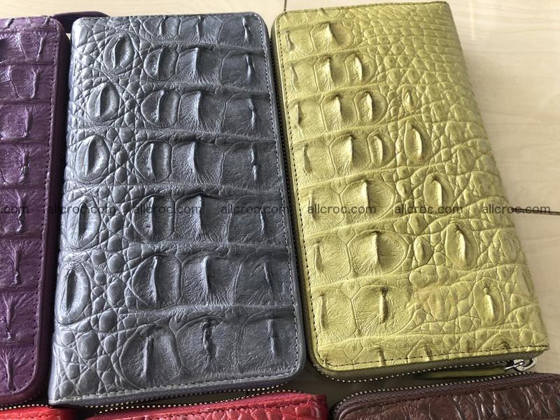 Hornback crocodile skin wallet with zip 465