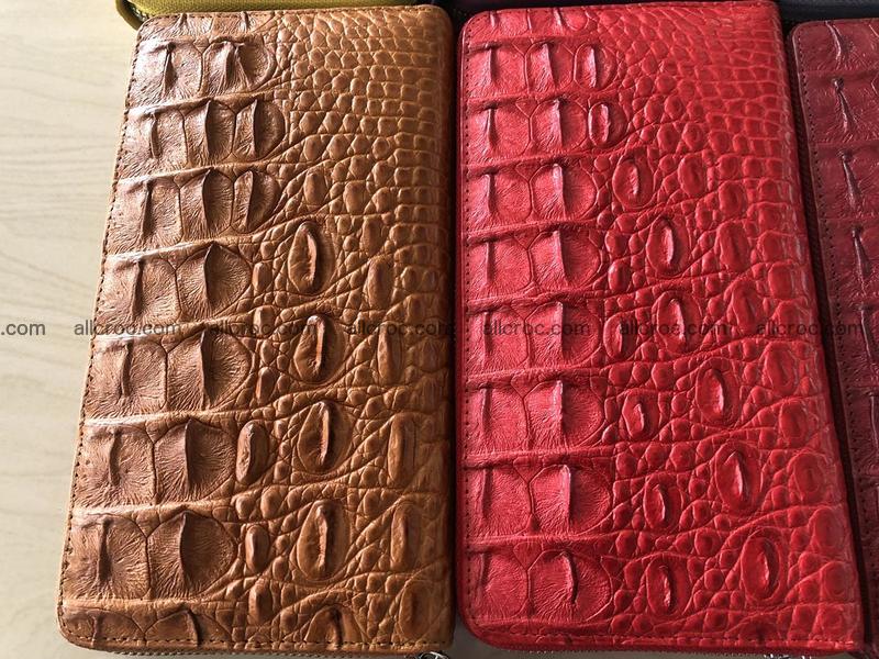 Hornback crocodile skin wallet with zip 465