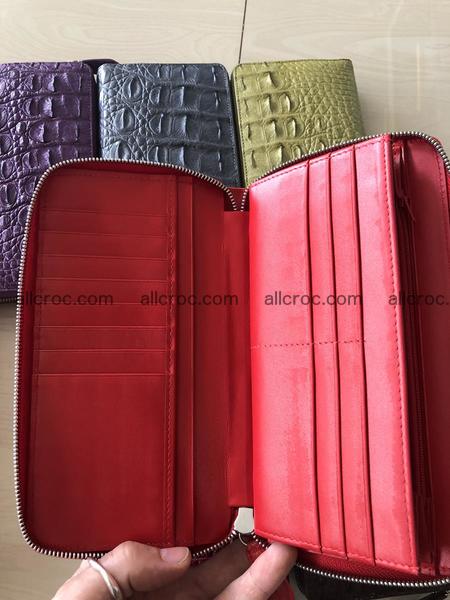 Hornback crocodile skin wallet with zip 465