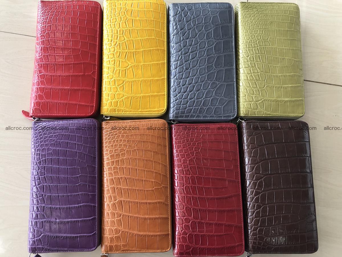 Hornback crocodile skin wallet with zip 465 Foto 7