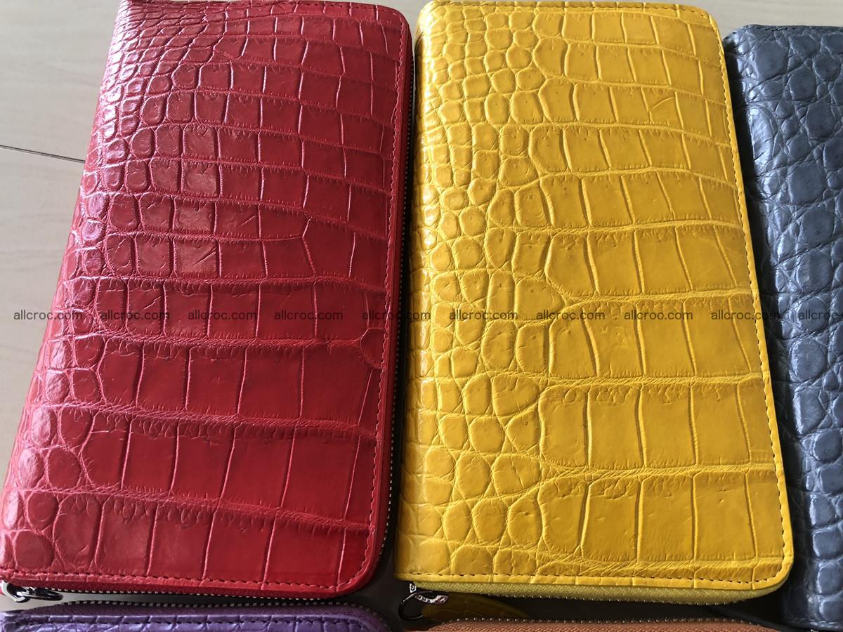 Hornback crocodile skin wallet with zip 465 Foto 8
