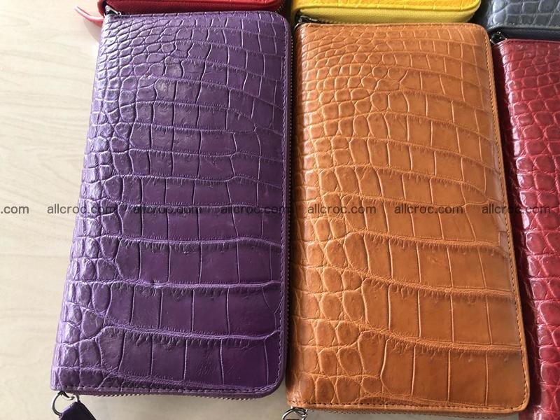 Hornback crocodile skin wallet with zip 465