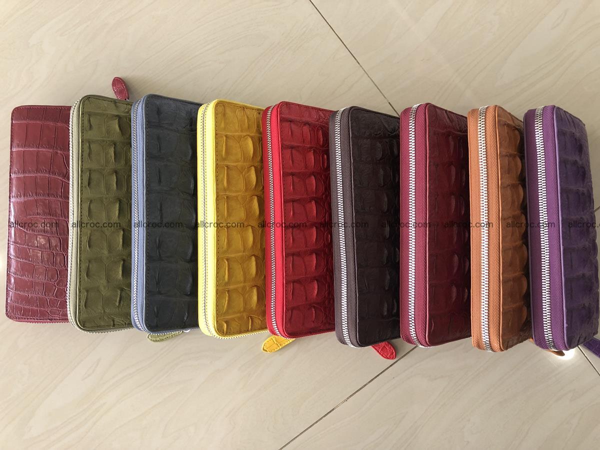 Hornback crocodile skin wallet with zip 465 Foto 12