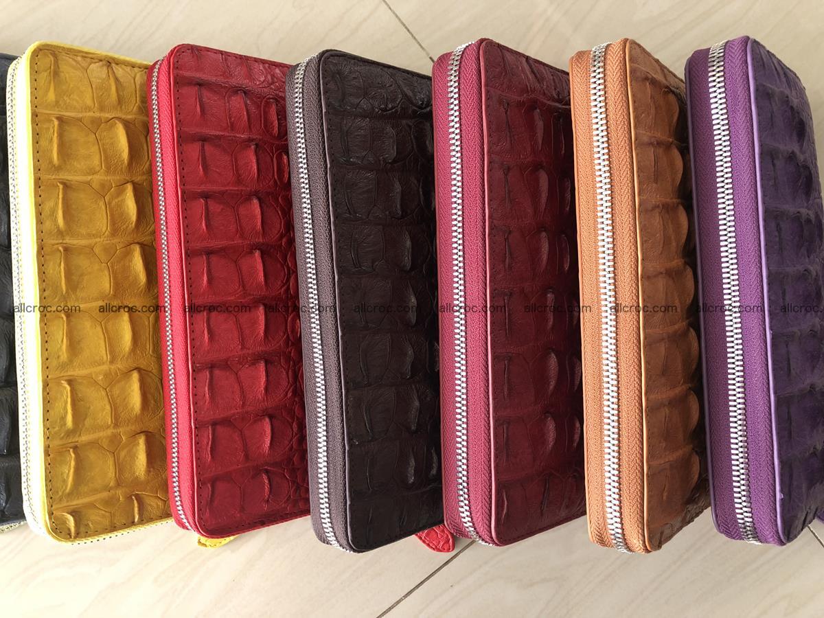 Hornback crocodile skin wallet with zip 465 Foto 13