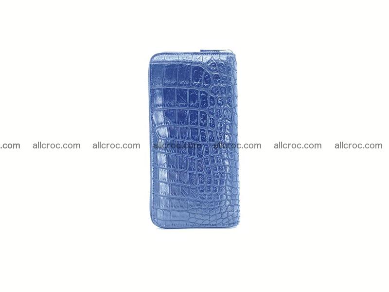 Crocodile skin long wallet with zip 885