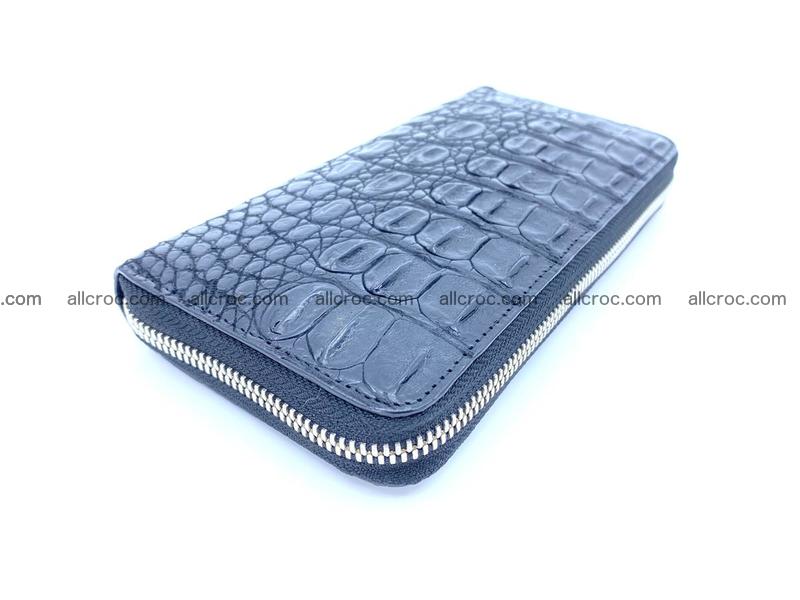 Crocodile skin long wallet with zip 885