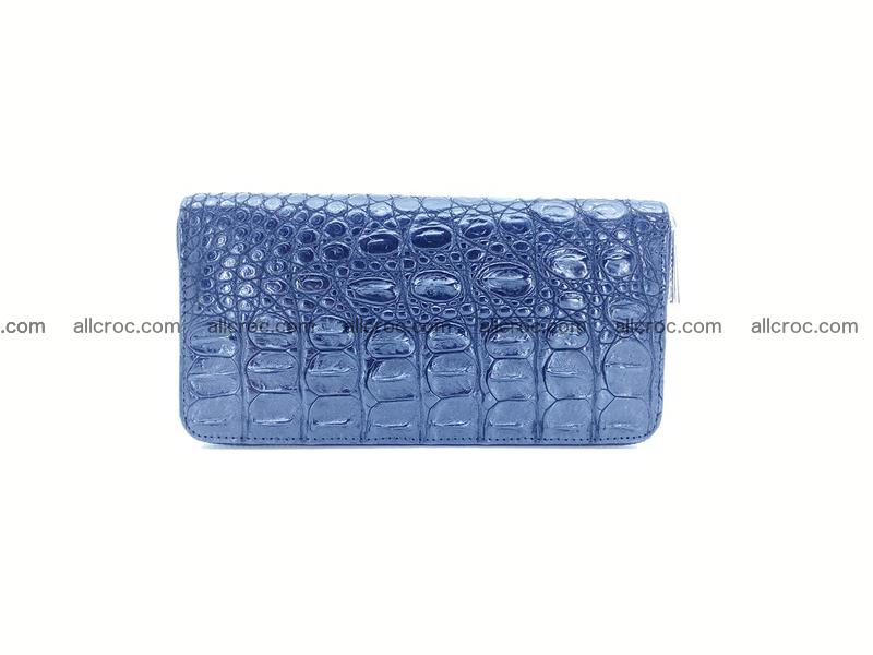 Crocodile skin long wallet with zip 885