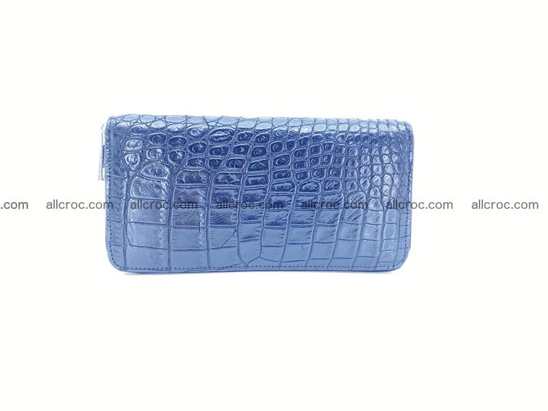 Crocodile skin long wallet with zip 885