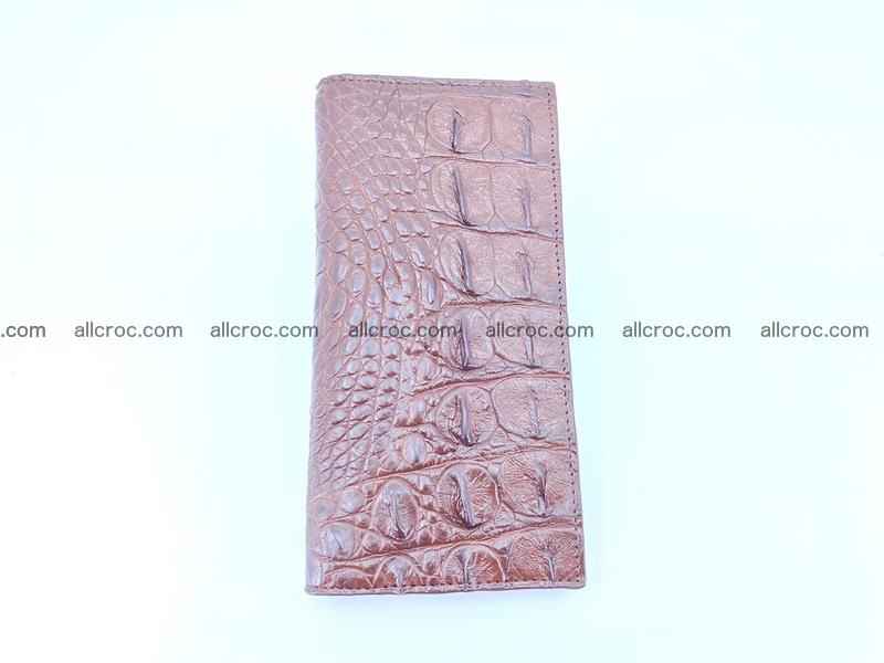 Long wallet bifold from Horn back of Siamese crocodile leather 490