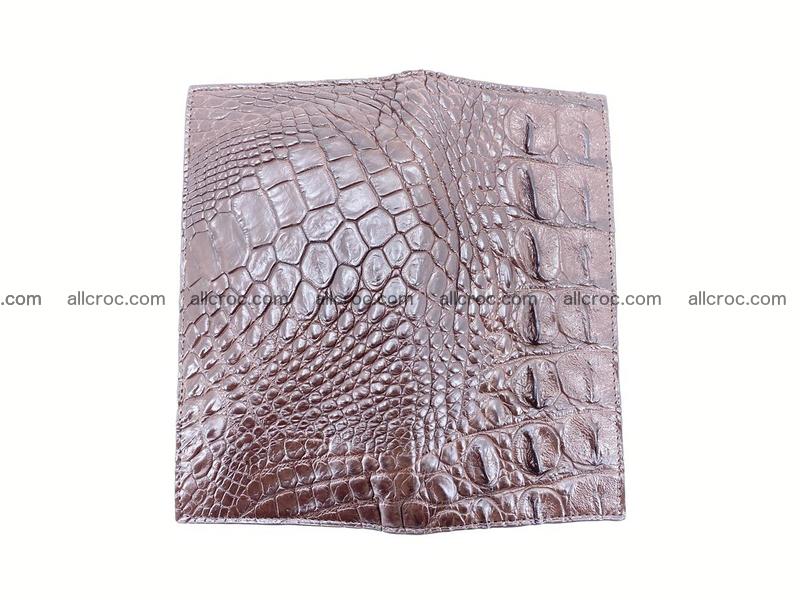Long wallet bifold from Horn back of Siamese crocodile leather 490