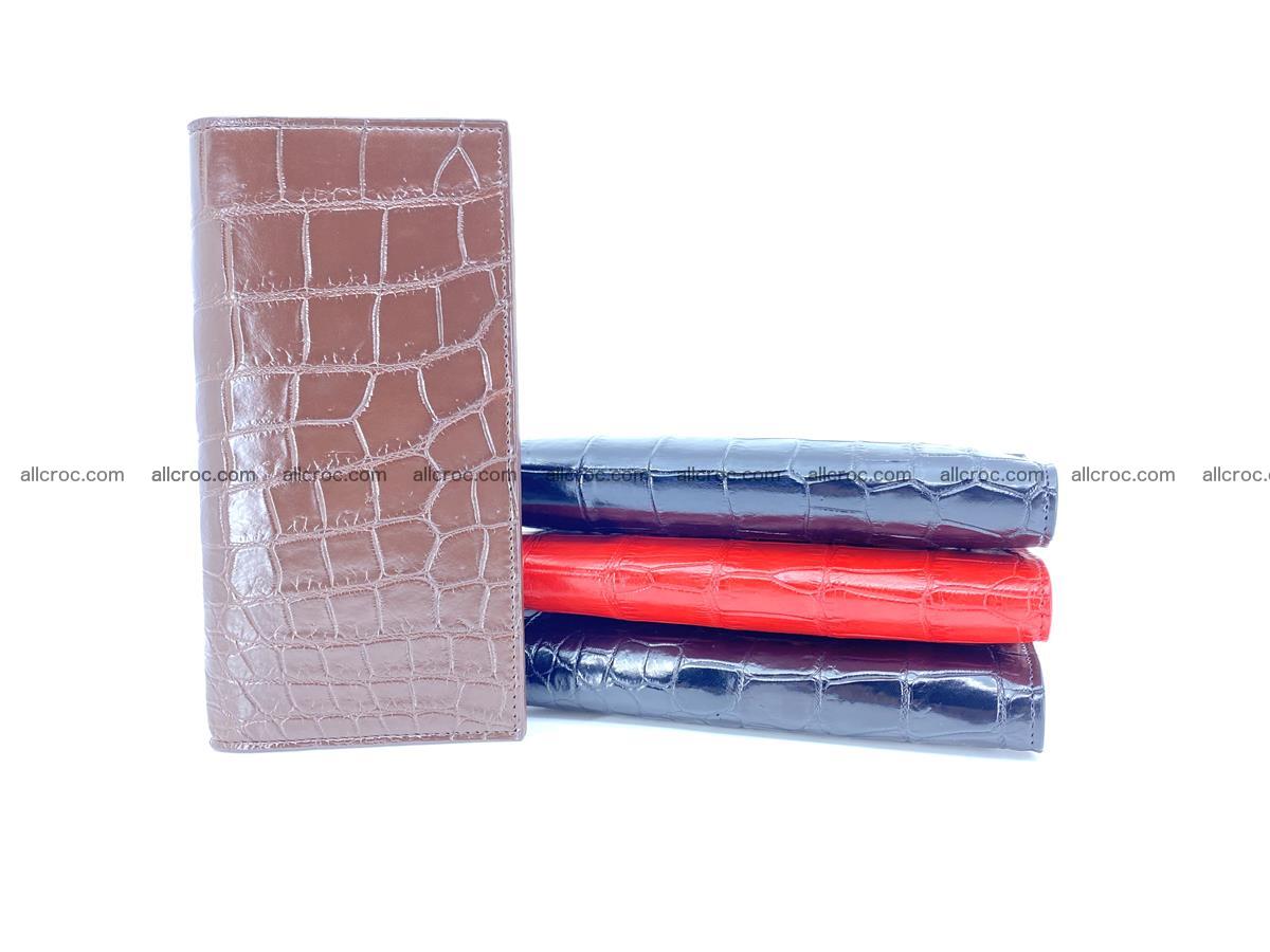 Long wallet bifold from Siamese crocodile skin 491 Foto 3