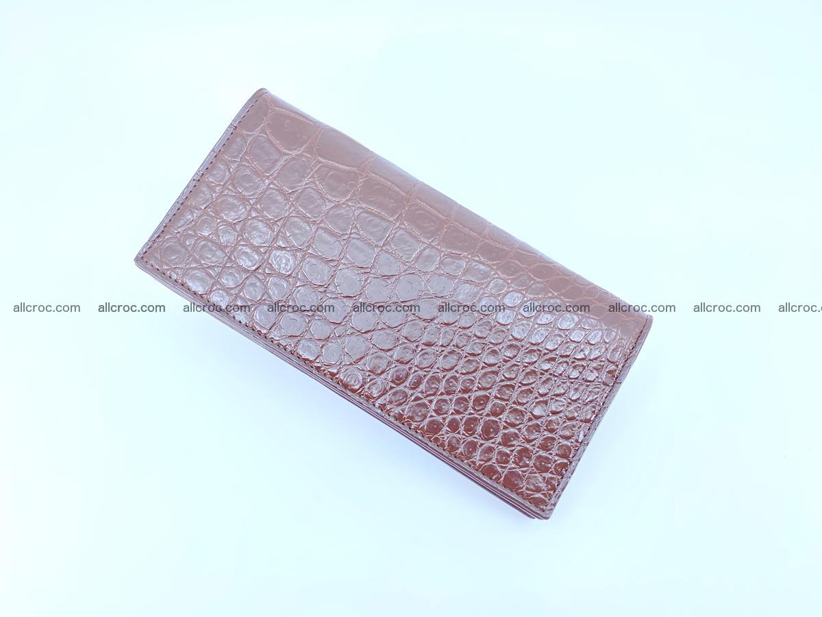 Long wallet bifold from Siamese crocodile skin 491 Foto 5