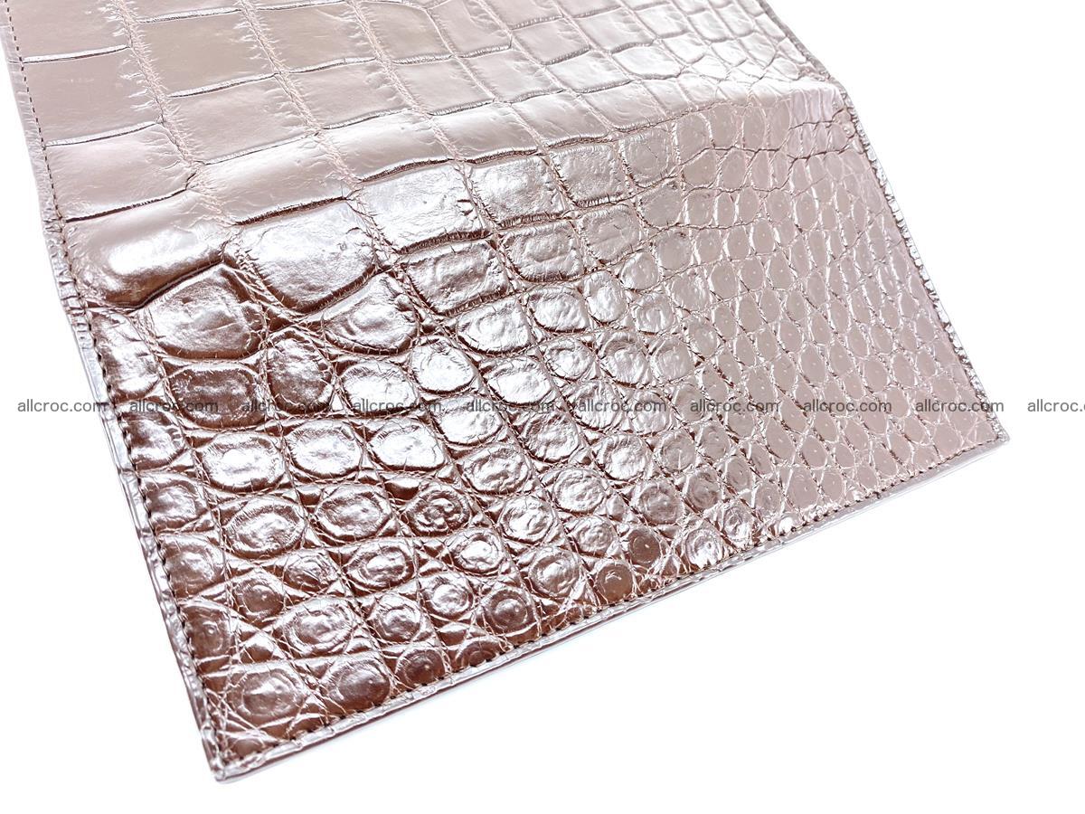 Long wallet bifold from Siamese crocodile skin 491 Foto 8