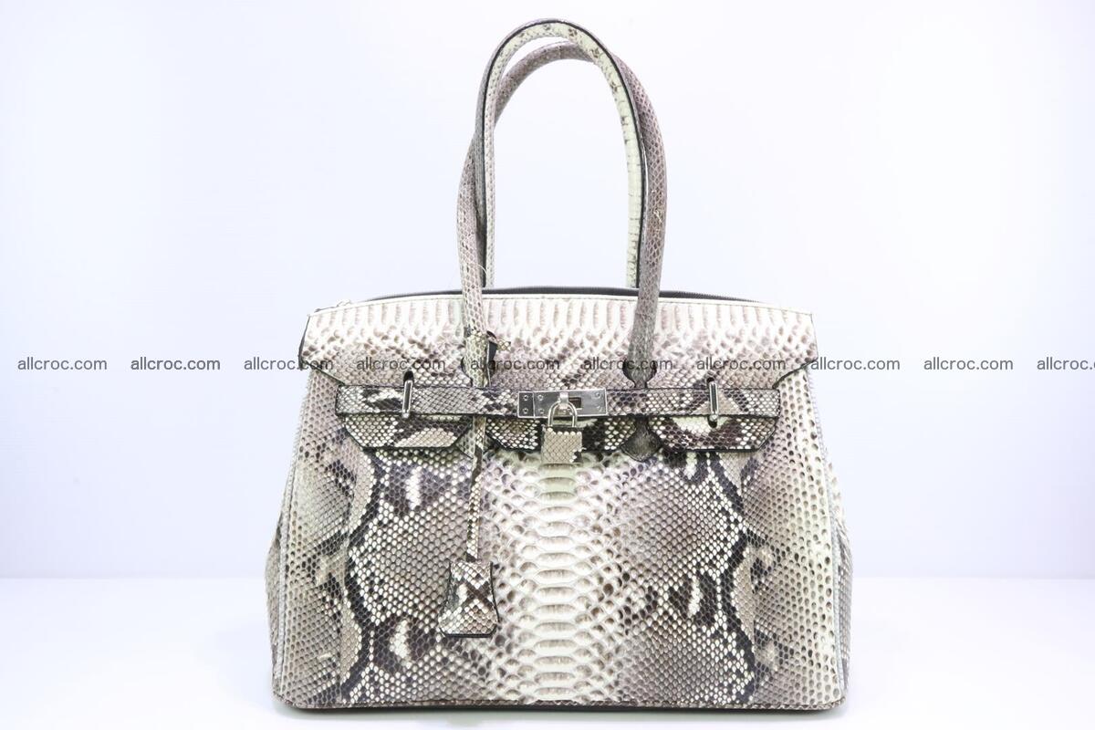 Python skin women’s handbag replica of Birkin 199 Foto 0