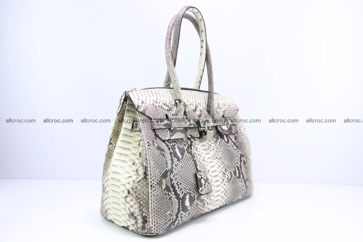 Python skin women’s handbag replica of Birkin 199 Foto 1