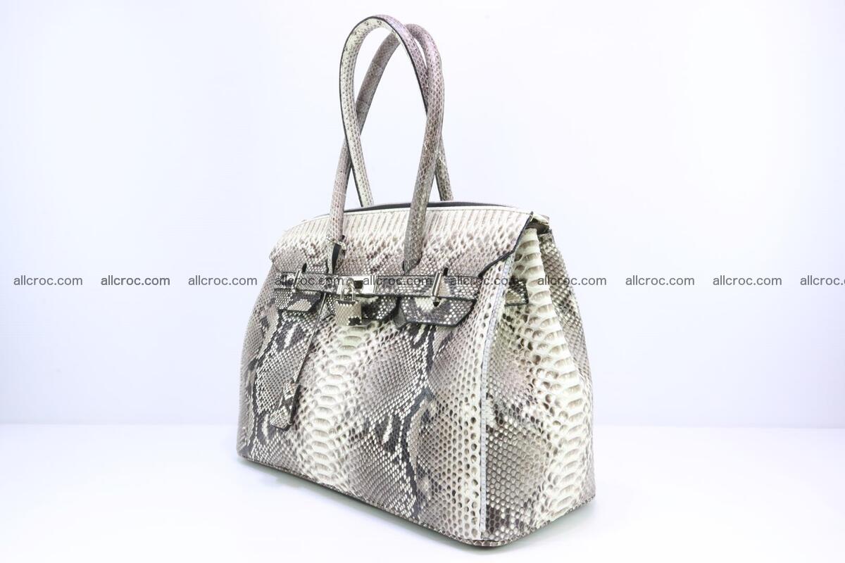 Python skin women’s handbag replica of Birkin 199 Foto 2