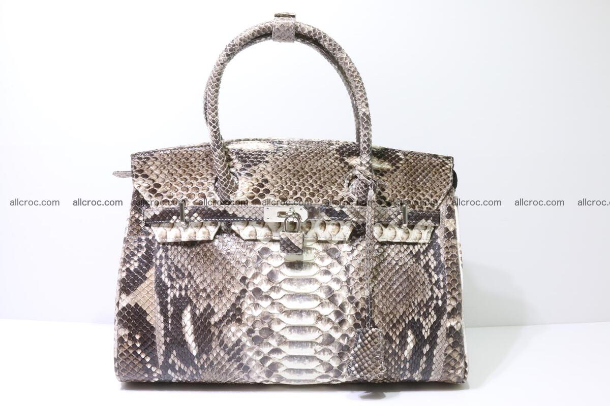 Python skin women’s handbag replica of Birkin 211 Foto 0