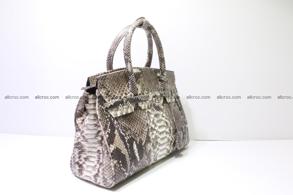 Python skin women’s handbag replica of Birkin 211 Foto 1
