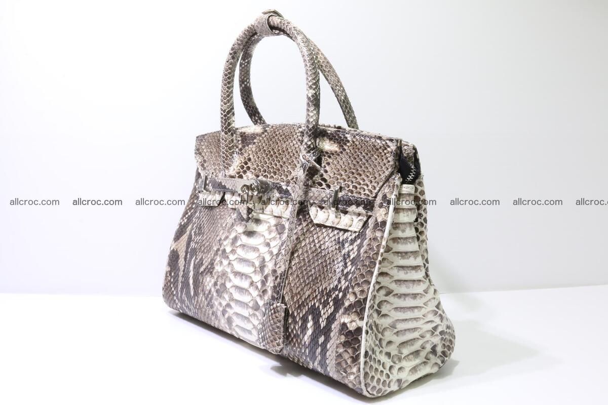 Python skin women’s handbag replica of Birkin 211 Foto 2