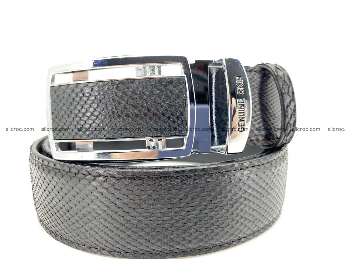 Python snake leather belt black color 1620 Foto 0