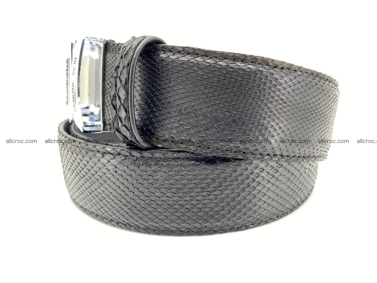Python snake leather belt black color 1620 Foto 1