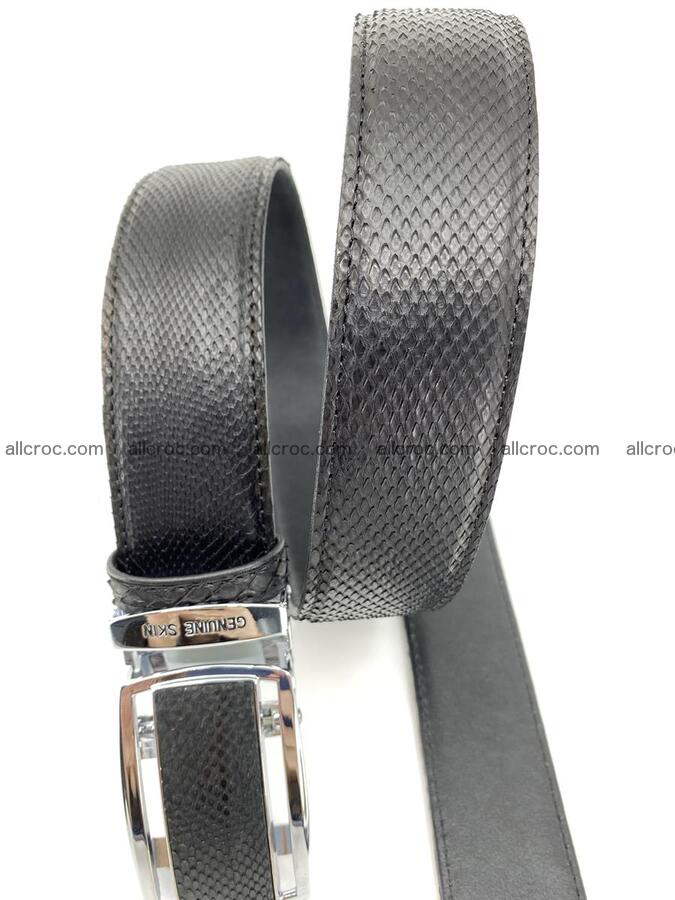 Python snake leather belt black color 1620 Foto 4