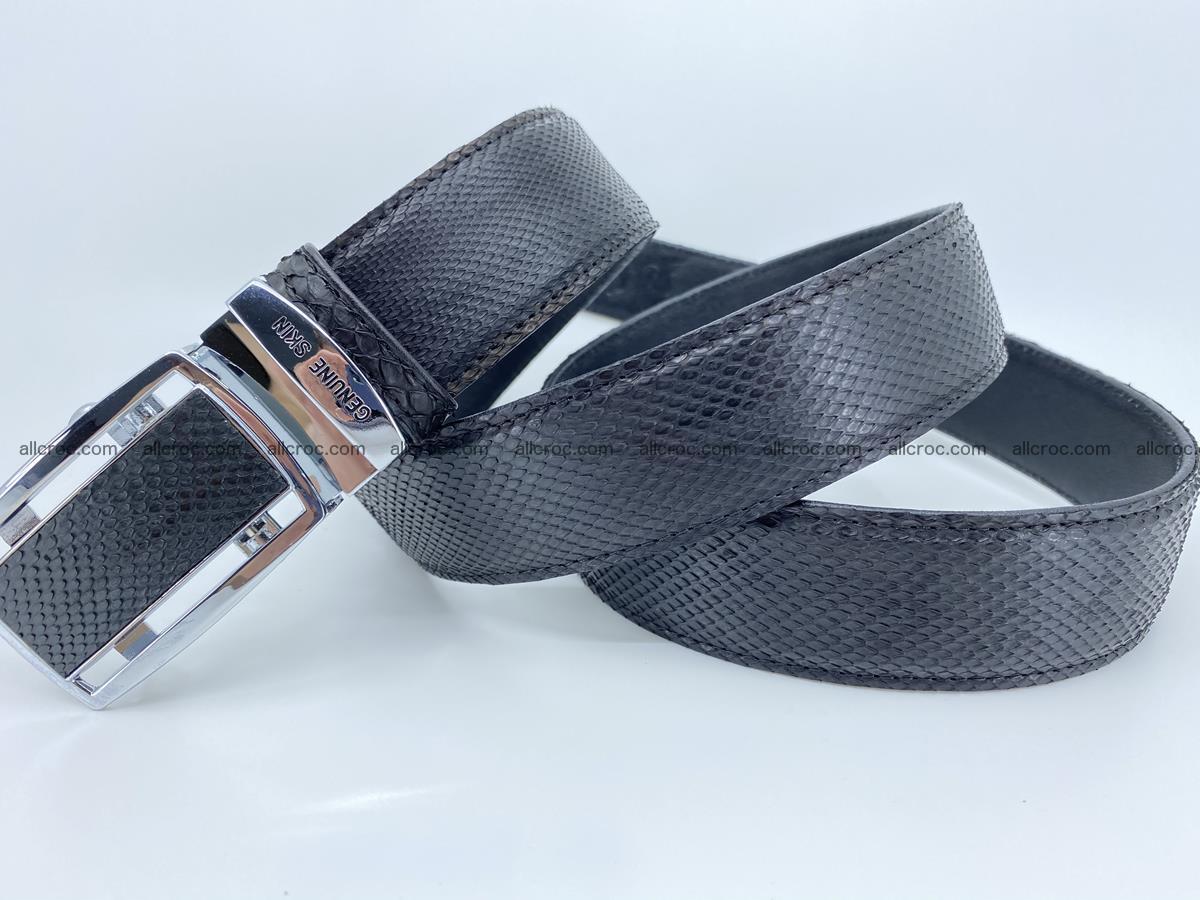 Python snake leather belt black color 1620 Foto 6
