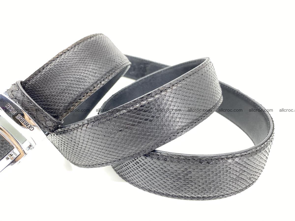 Python snake leather belt black color 1620 Foto 5