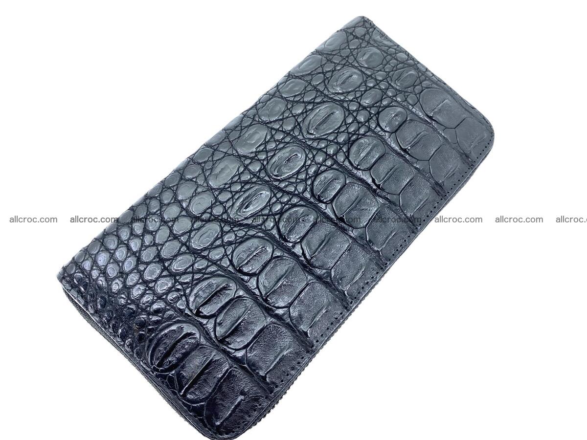 Handcrafted crocodile skin zip wallet 2112 Foto 0
