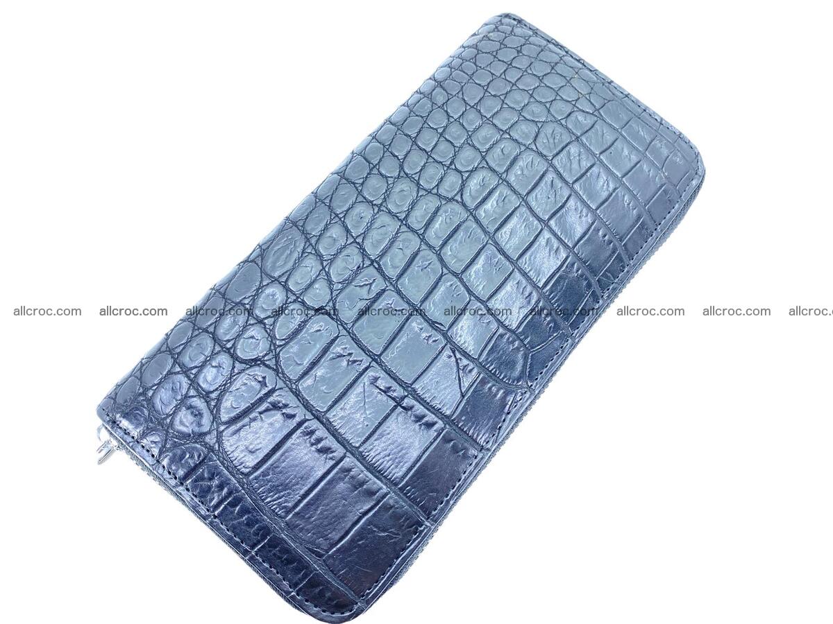 Handcrafted crocodile skin zip wallet 2112 Foto 1