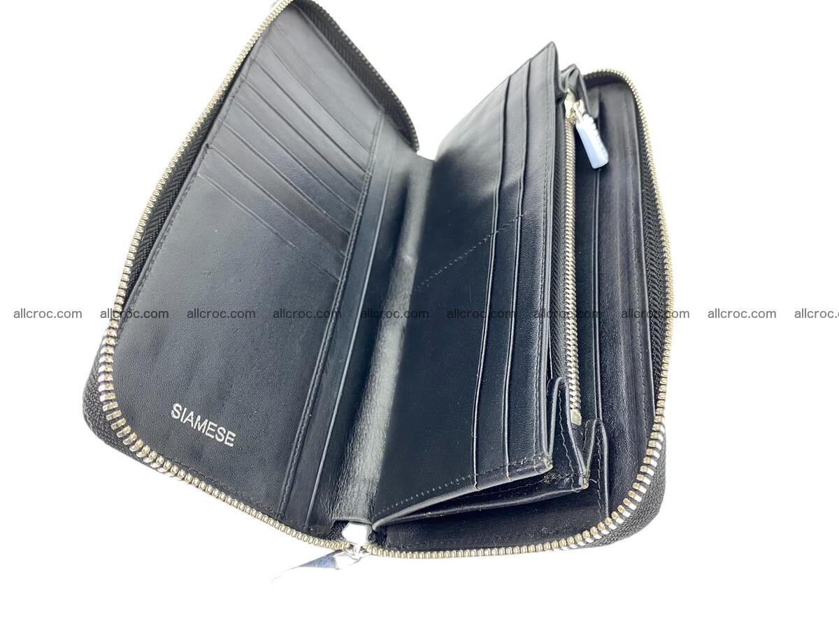 Handcrafted crocodile skin zip wallet 2112 Foto 7