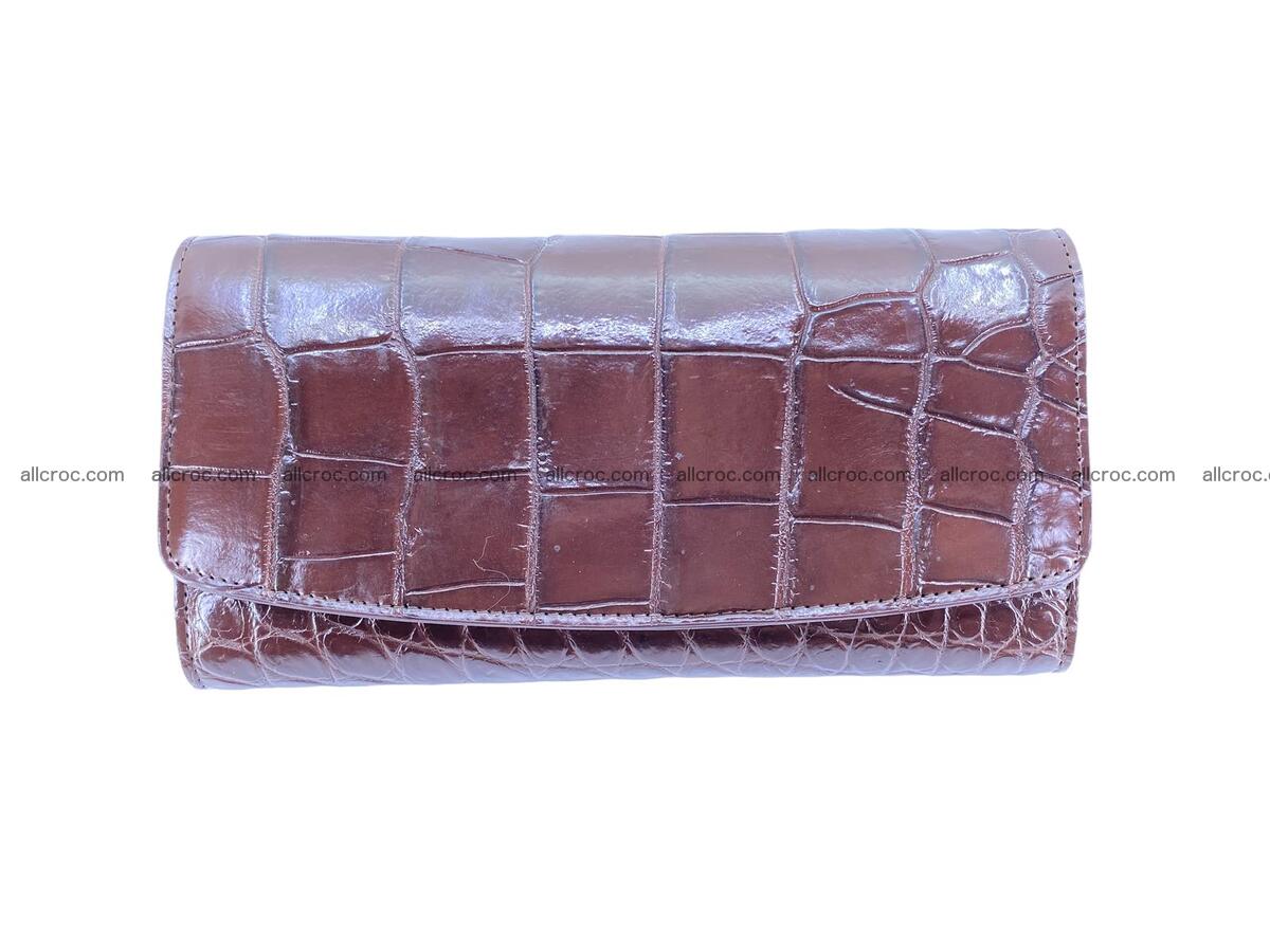 Women crocodile skin long wallet 2146 Foto 4