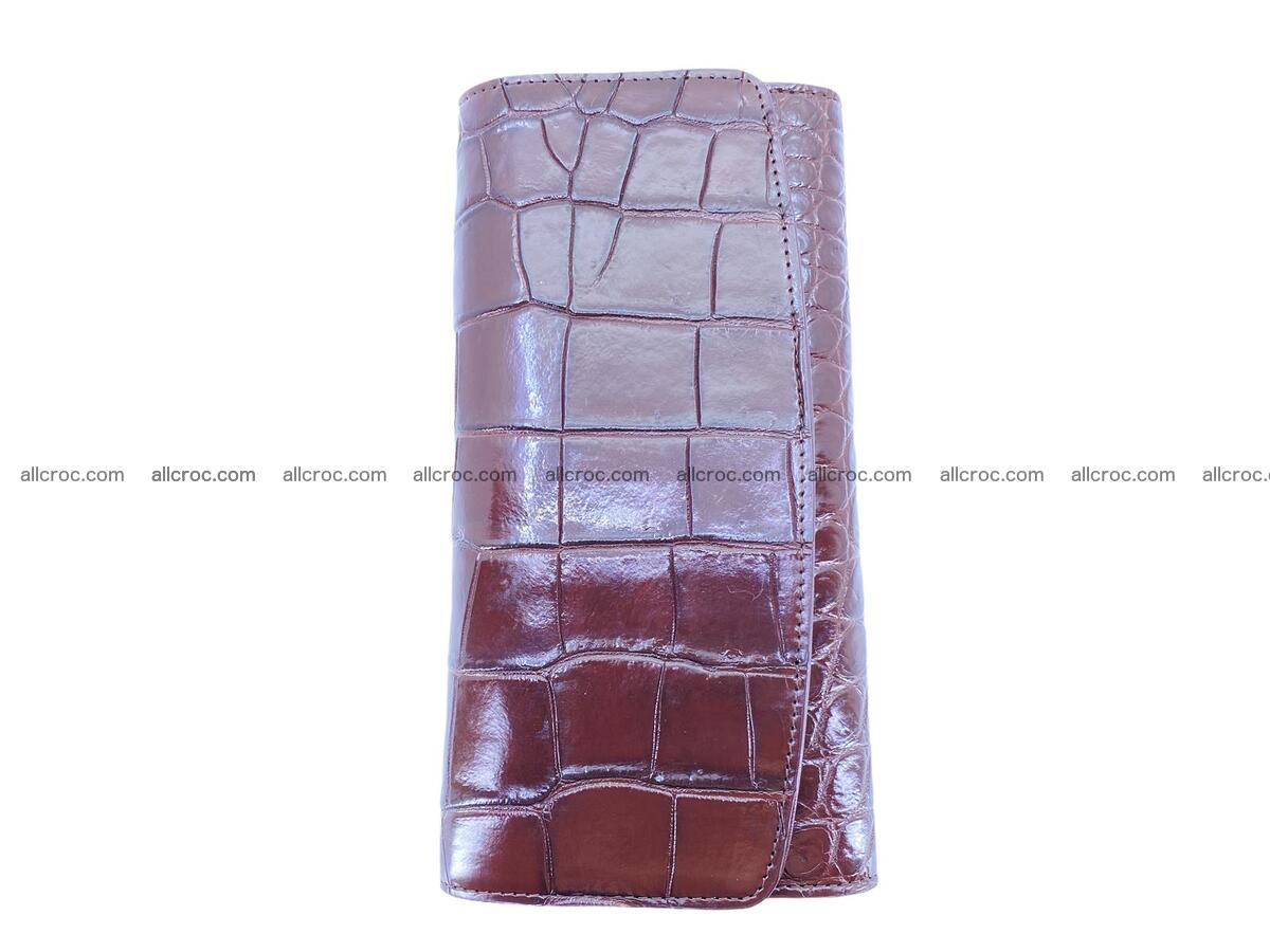 Women crocodile skin long wallet 2146 Foto 2