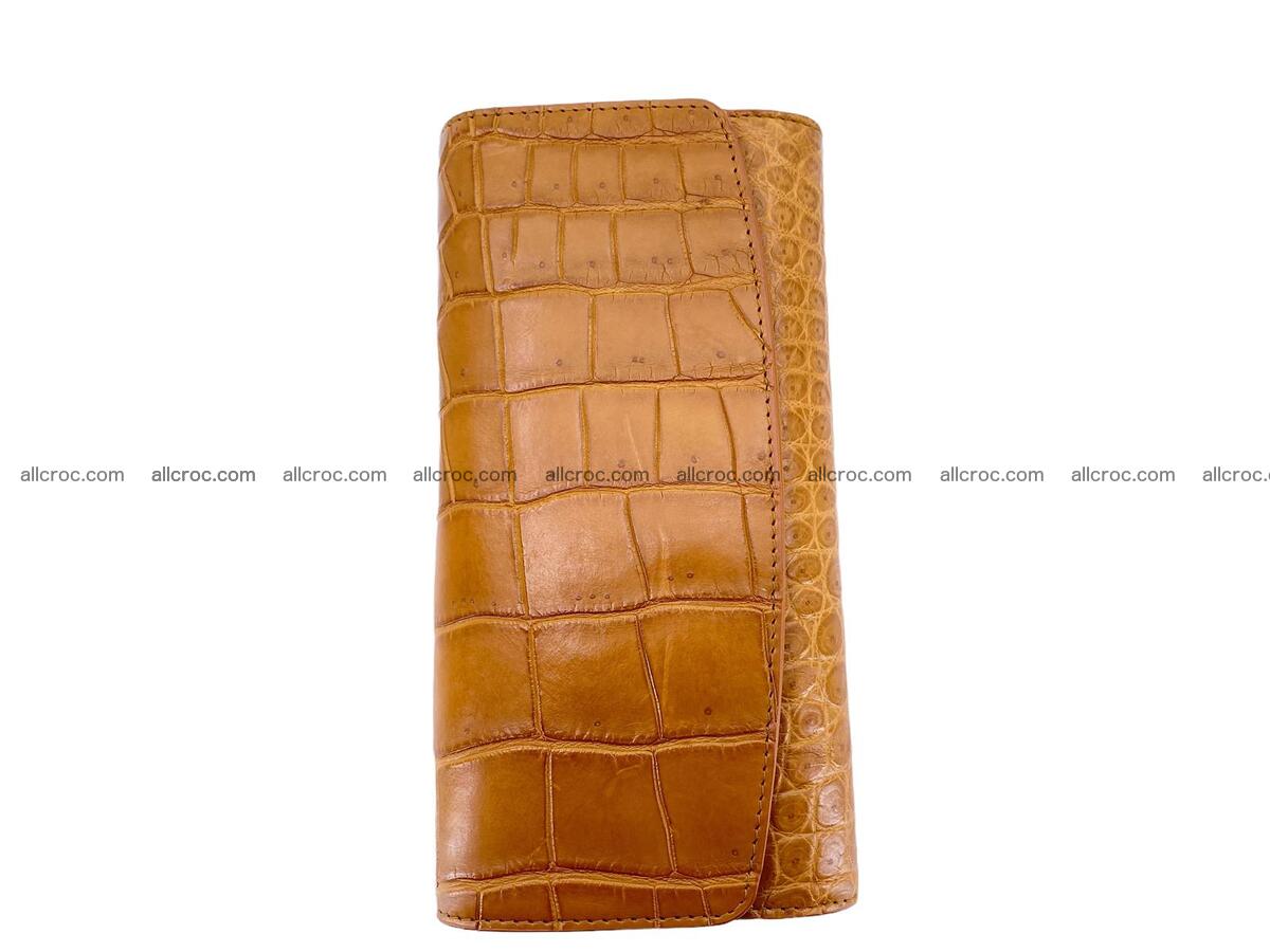 Women crocodile skin long wallet 2145 Foto 4