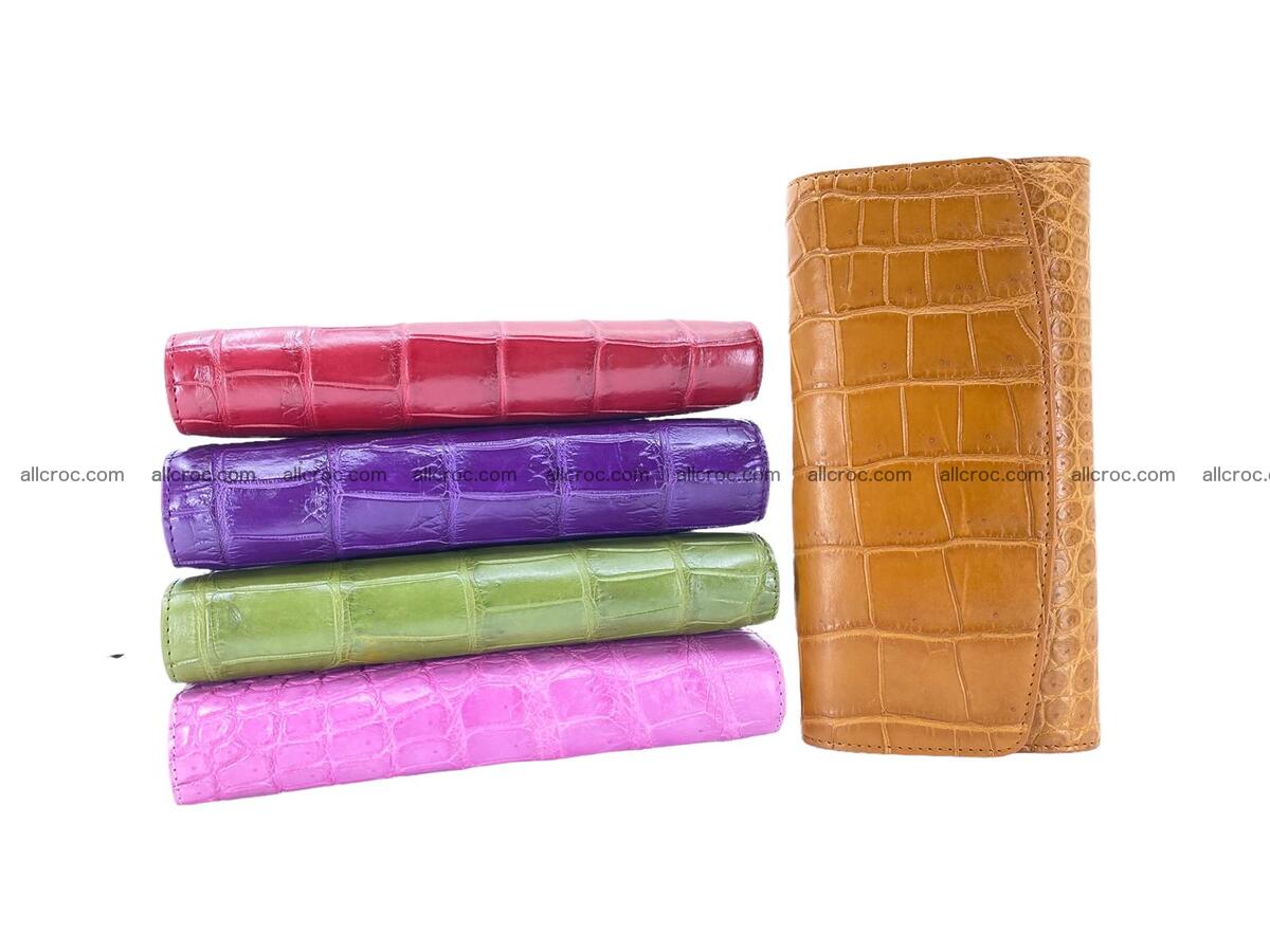 Women crocodile skin long wallet 2145 Foto 8