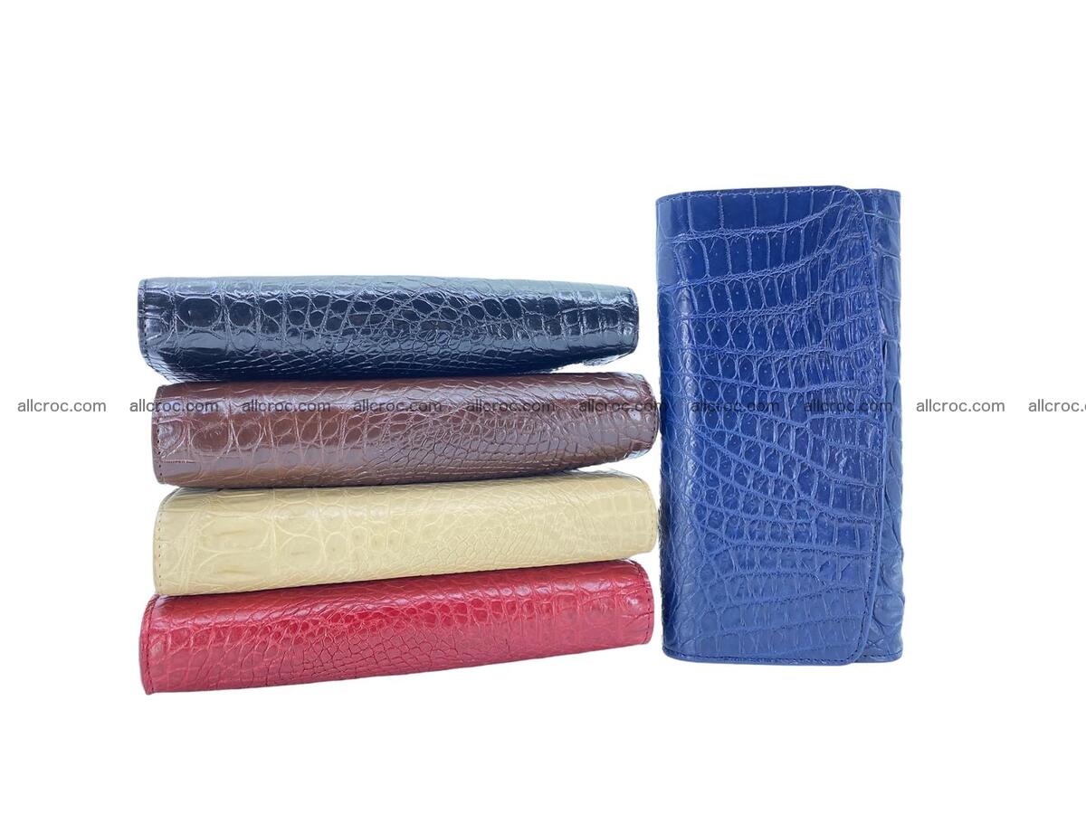 Women crocodile skin long wallet 2187 Foto 15
