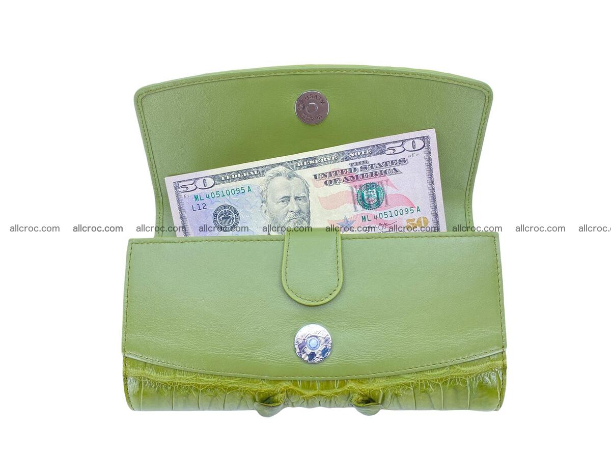 Women crocodile skin long wallet 2175 Foto 11