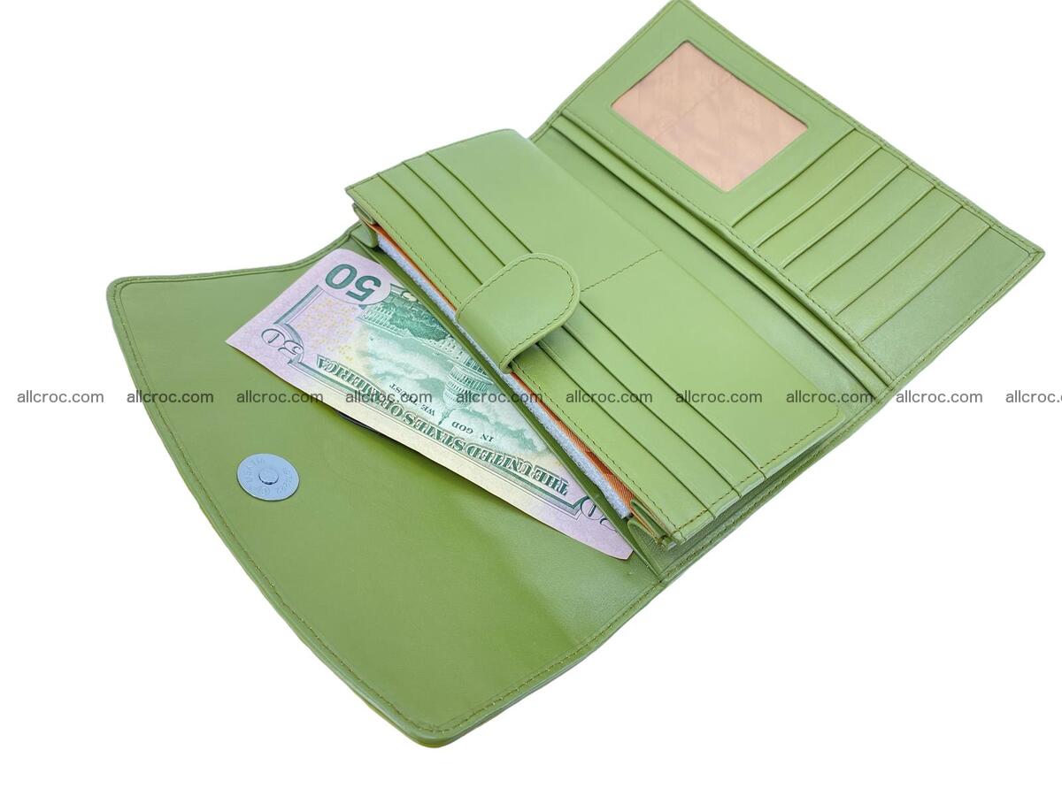 Women crocodile skin long wallet 2175 Foto 12