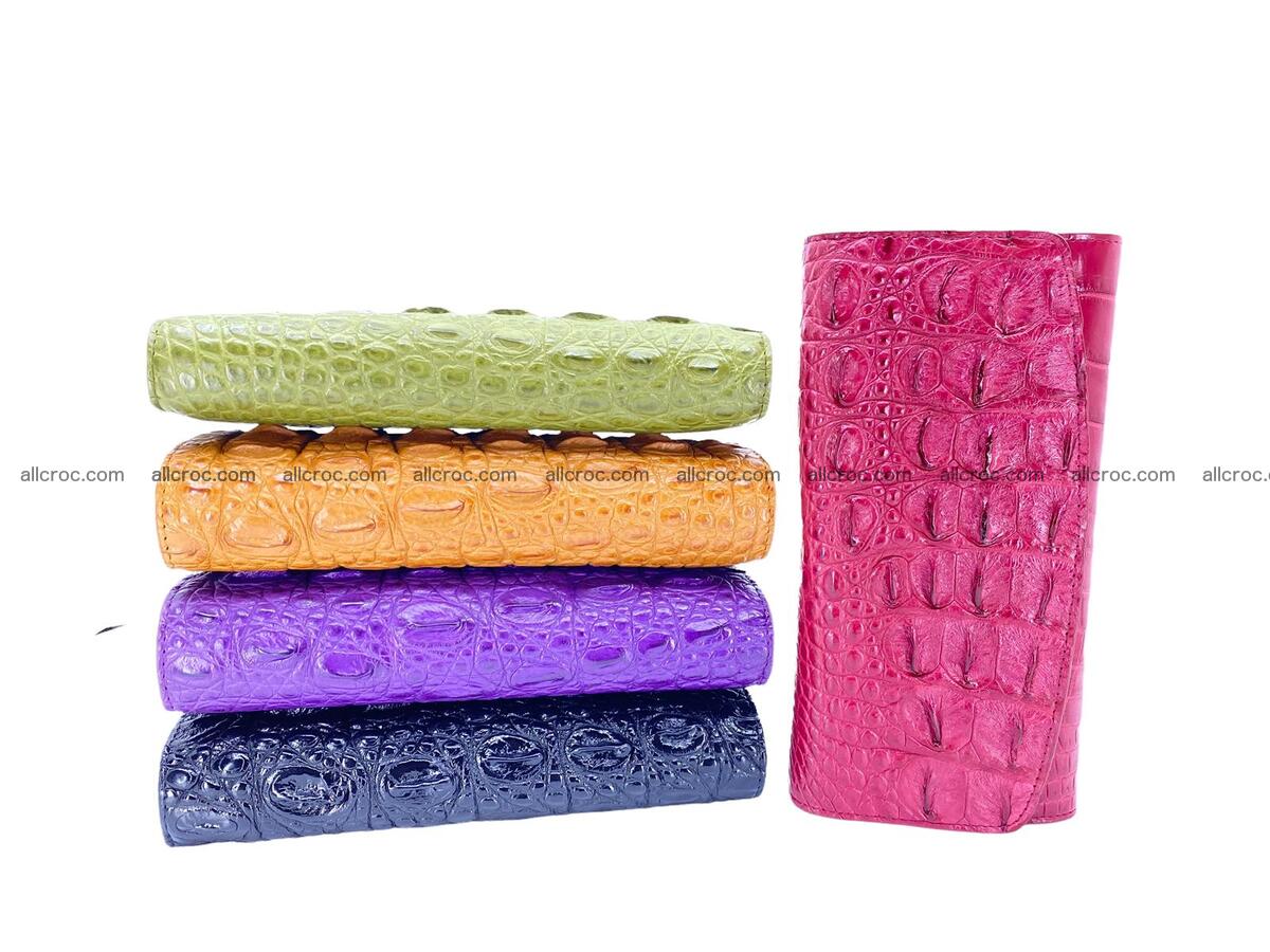 Women crocodile skin long wallet 2152 Foto 12