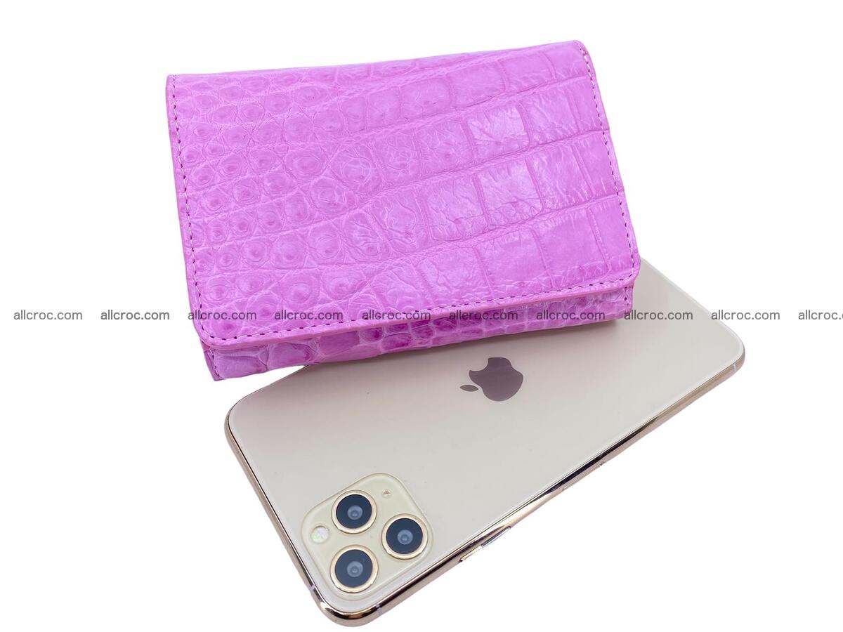 Women’s crocodile skin trifold wallet with coin pocket 1777 Foto 3