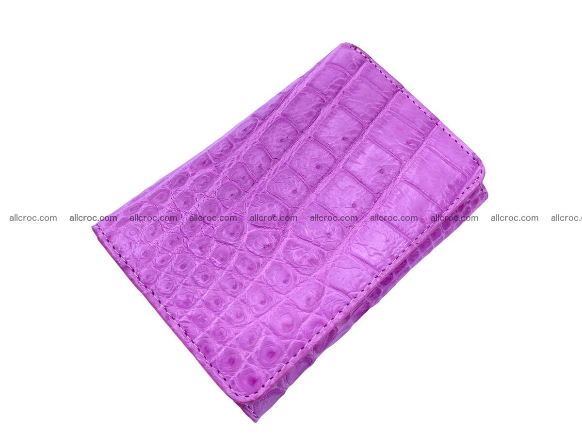 Women’s crocodile skin trifold wallet with coin pocket 1777 Foto 0